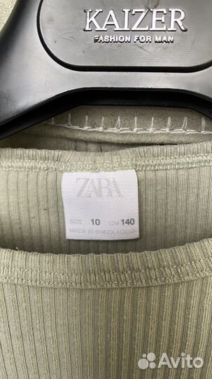 Кофта zara 140 для девочки зеленая
