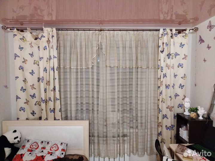 Комплект шторы и тюль бу