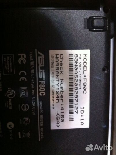 Продам ноутбук asus F80C и к40af по запчастям