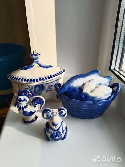 Икорницы + статуэтки