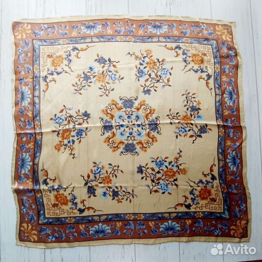 Шейный женский платок, натуральный шёлк