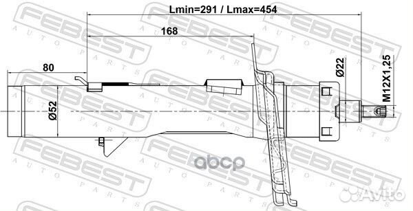 21110-012FR амортизатор передний газовый правый