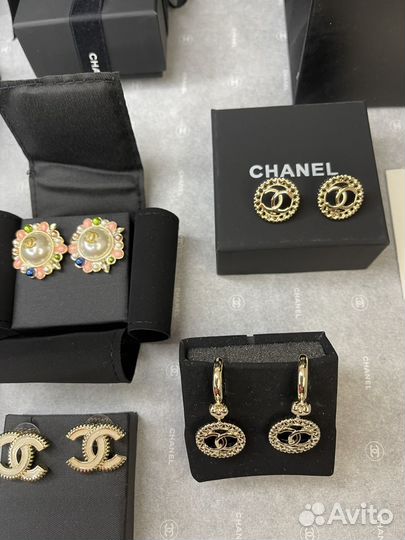 Chanel серьги пусеты