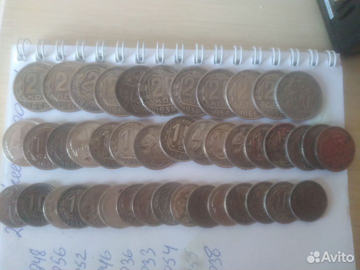 Монеты раннего СССР. Список 5,10,15,20 копеек