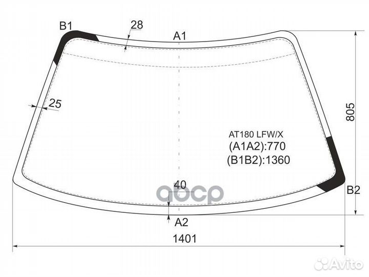 Стекло лобовое Toyota Carina ED 89-93 / Celica