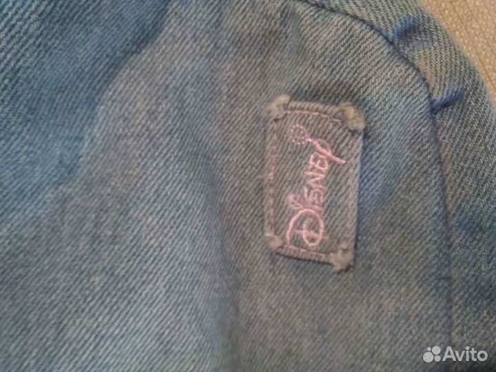 Весёлая джинсовая сумка для девочки длинный ремень