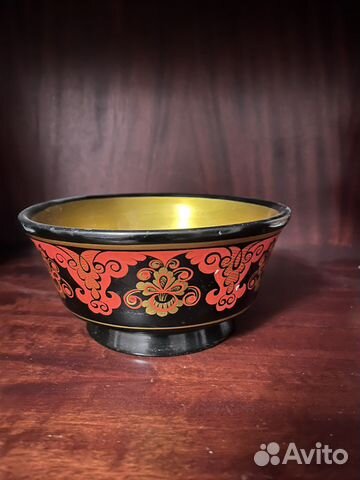 Посуда, дерево, Агидель, лаковая роспись