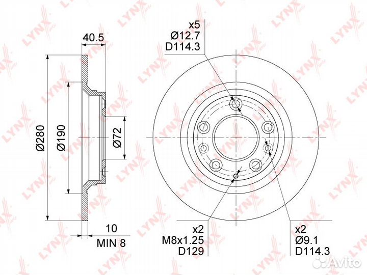 Диск тормозной mazda 6