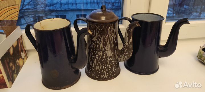 Кофейник кувшин эмалированный СССР