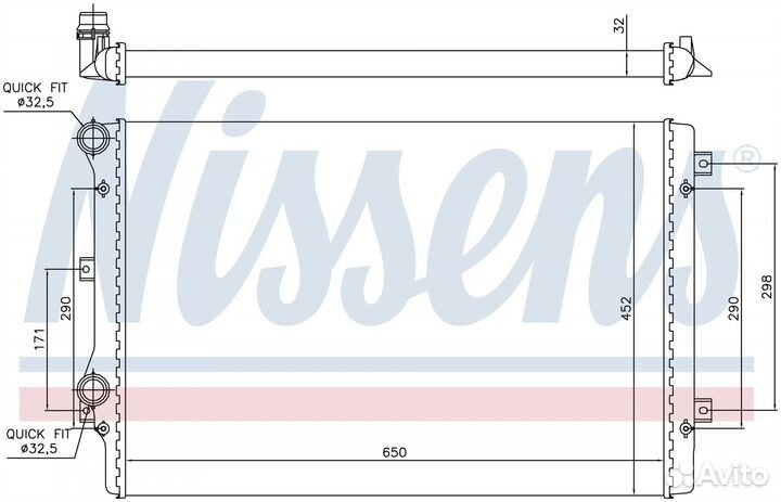 Радиатор двигателя VW golf V