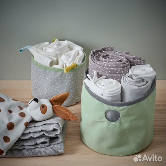 LEN IKEA 805.432.58 Коробки 2 шт. зеленый / светло-серый