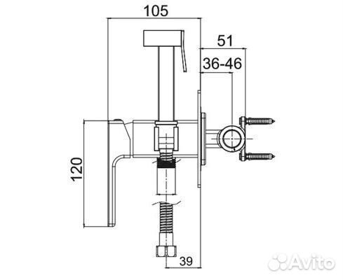 Смеситель с гигиеническим душем gappo G7217-9