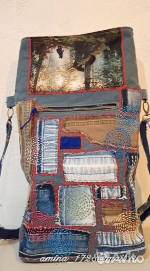 Сумка женская через плечо, ручная работа