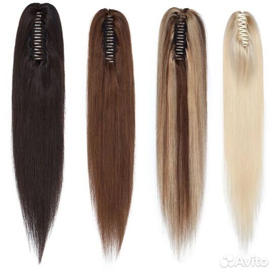 Натуральный хвост на крабе Элегия. Цвет разный