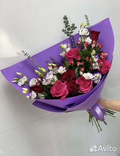 Цветы розы букет