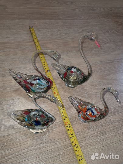 Фигурки Лебеди хрусталь