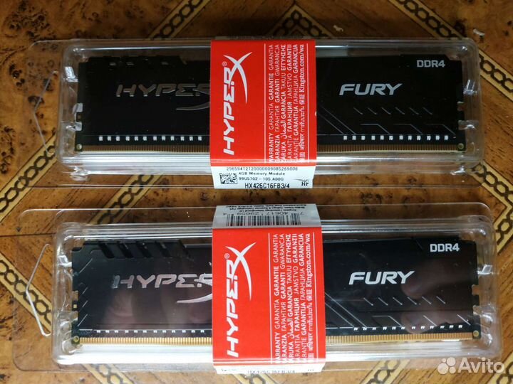 Новая HyperX Fury DDR4 8Gb (2*4Gb)