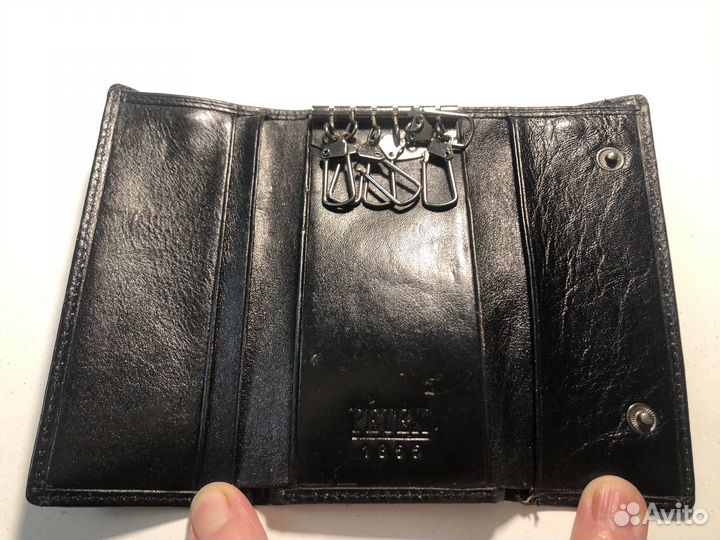 Ключница натуральная кожа с отделением для денег