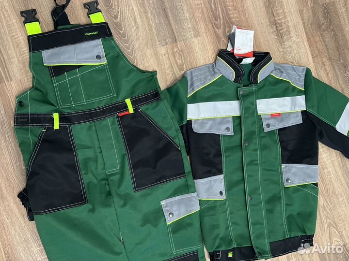 Спецодежда для автосервиса. Костюм Полином зеленый