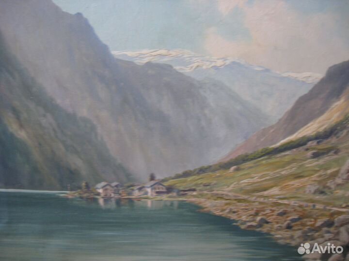 Антикварная картина фьорды
