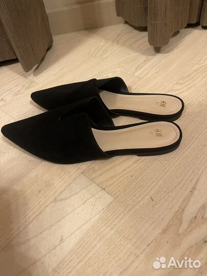 Шлепанцы черные 40 размер H&M