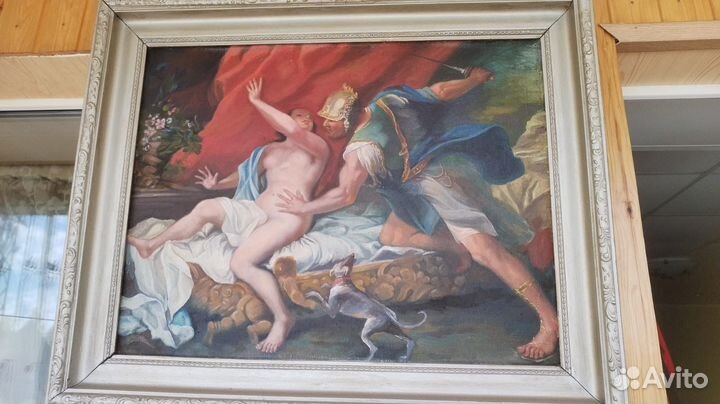 Картина маслом на холсте старинная