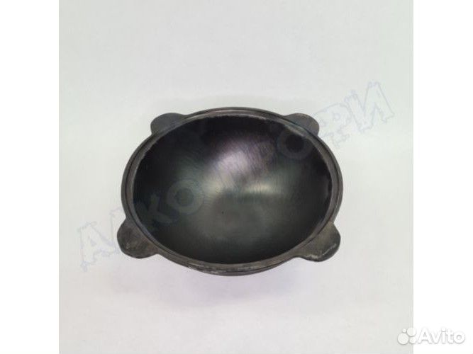 Казан чугунный с крышкой 8л плоское дно