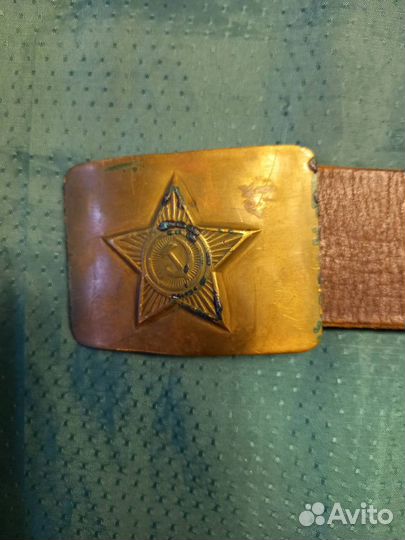 Солдатский кожаный ремень СССР оригинал