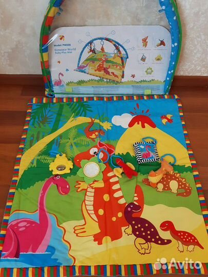 Развивающий детский коврик Динозаврики
