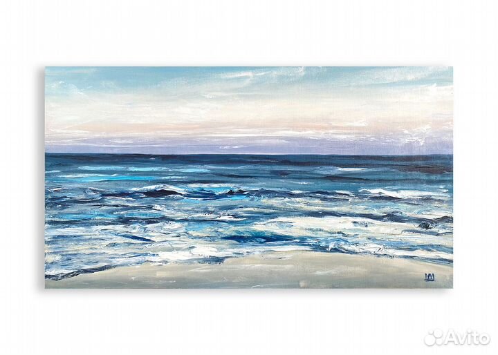 Картина маслом на холсте. Море 50х90