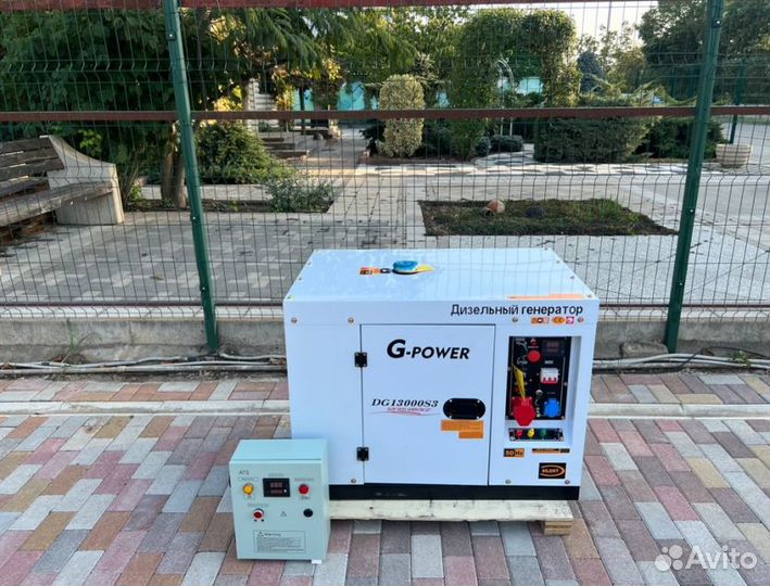 Генератор дизельный 12 kW G-power трехфазныйDG1300