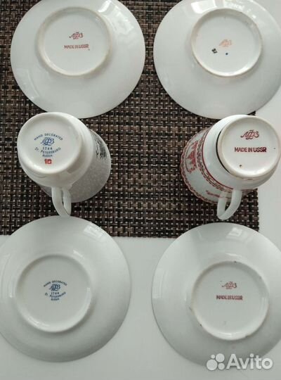 Чашки фарфоровые лфз коллекционные