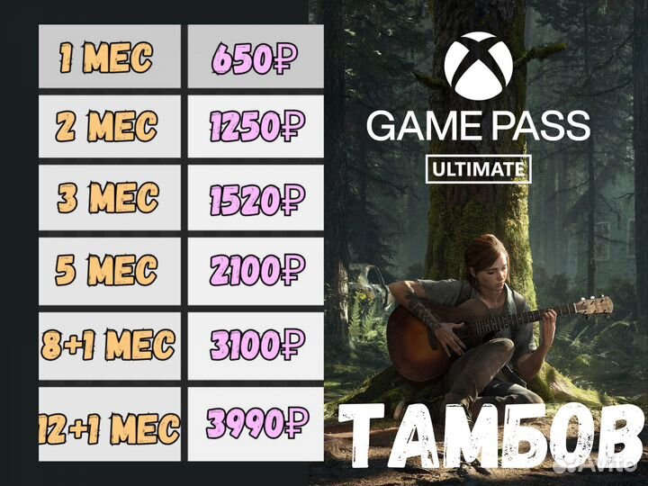 Xbox game pass ultimate 13 месяцев Тамбов