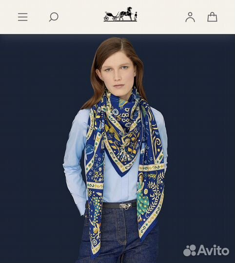 Платок hermes Оригинал