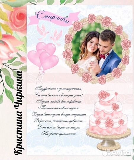 Постер подарок на свадьбу