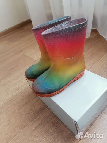 Резиновые сапожки для девочки 19 р