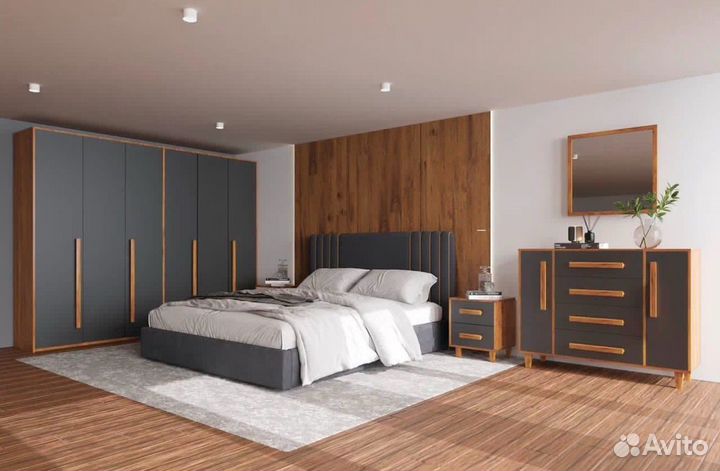 Спальный гарнитур «нео» в стиле хайтэк