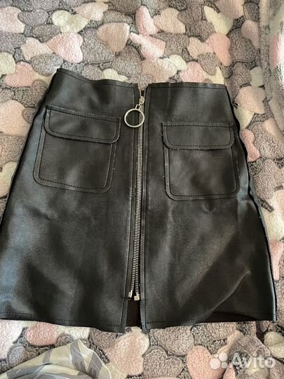 Кожаная юбка