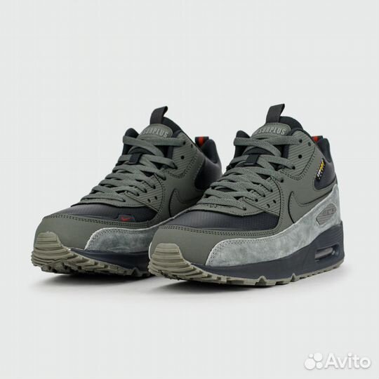 Кроссовки Nike Air Max 90 Mid Olive Grey with Fur