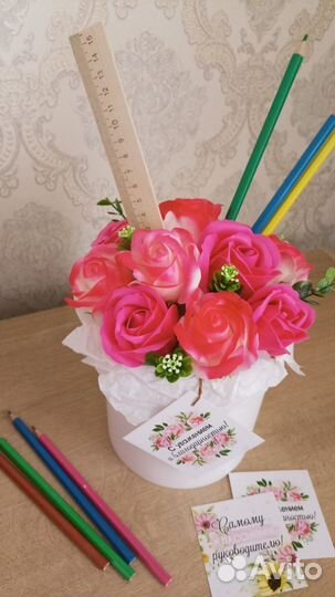 Букет из мыльных роз