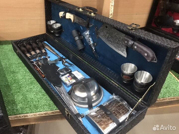 Шампура нож топор набор шашлычный