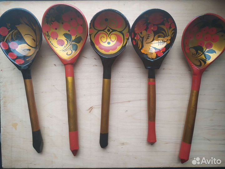 Хохлома деревянные ложки СССР