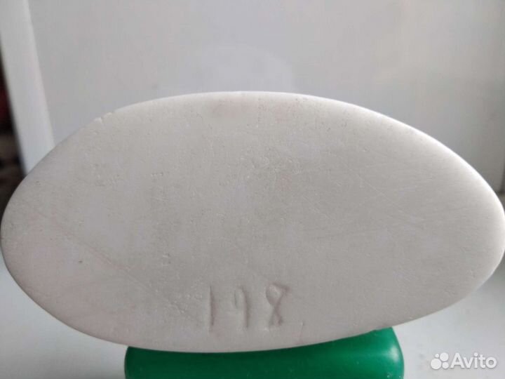 Мраморная статуэтка песец и пудреница, СССР 50-е