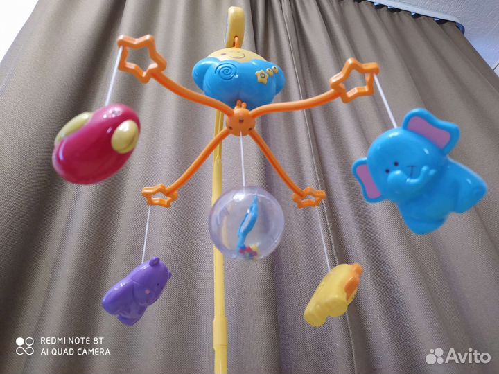 Мобиль на кроватку музыкальный детский