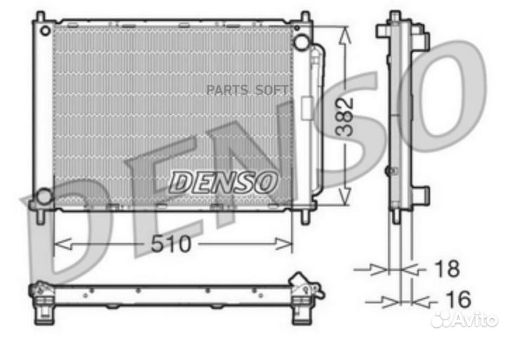 Denso DRM23100 Радиатор системы охлаждения renault
