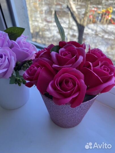 Стаканчики с 7 мыльной розой