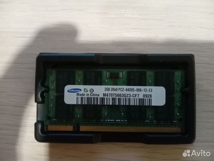 Оперативная память ddr2 для ноутбука, Samsung 2 gb