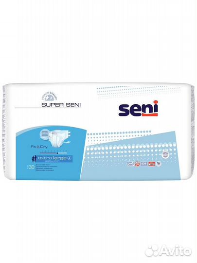 Подгузники для взрослых Seni 10-30 шт