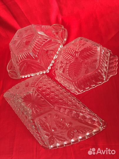 Ваза, салатница хрустальная СССР