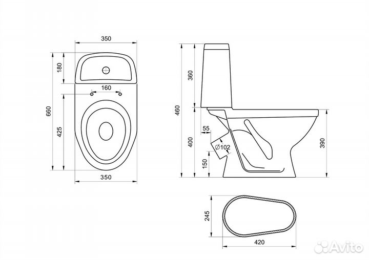 Унитаз-компакт 
